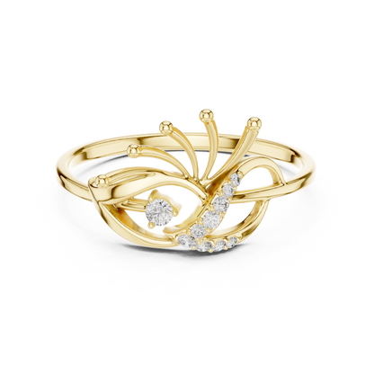 Evil Eye Diamond Ring | Luxury Silver Gold Plated Statement Jewelry | Protective Designer Engagement Fashion Ring