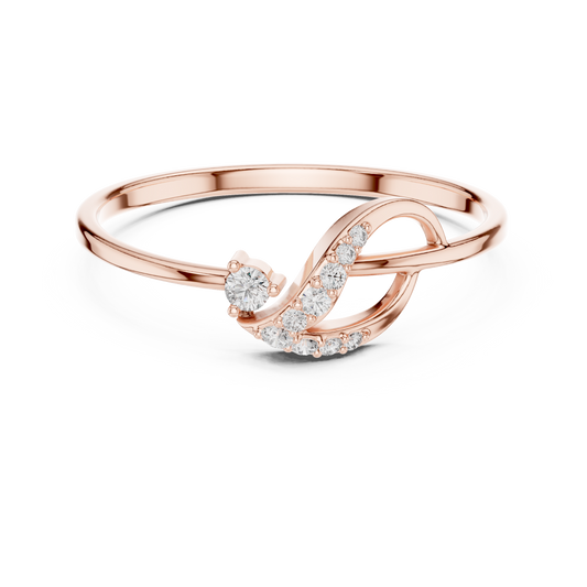 Graceful diamond ring designed to celebrate emotions, promises, and timeless beauty together