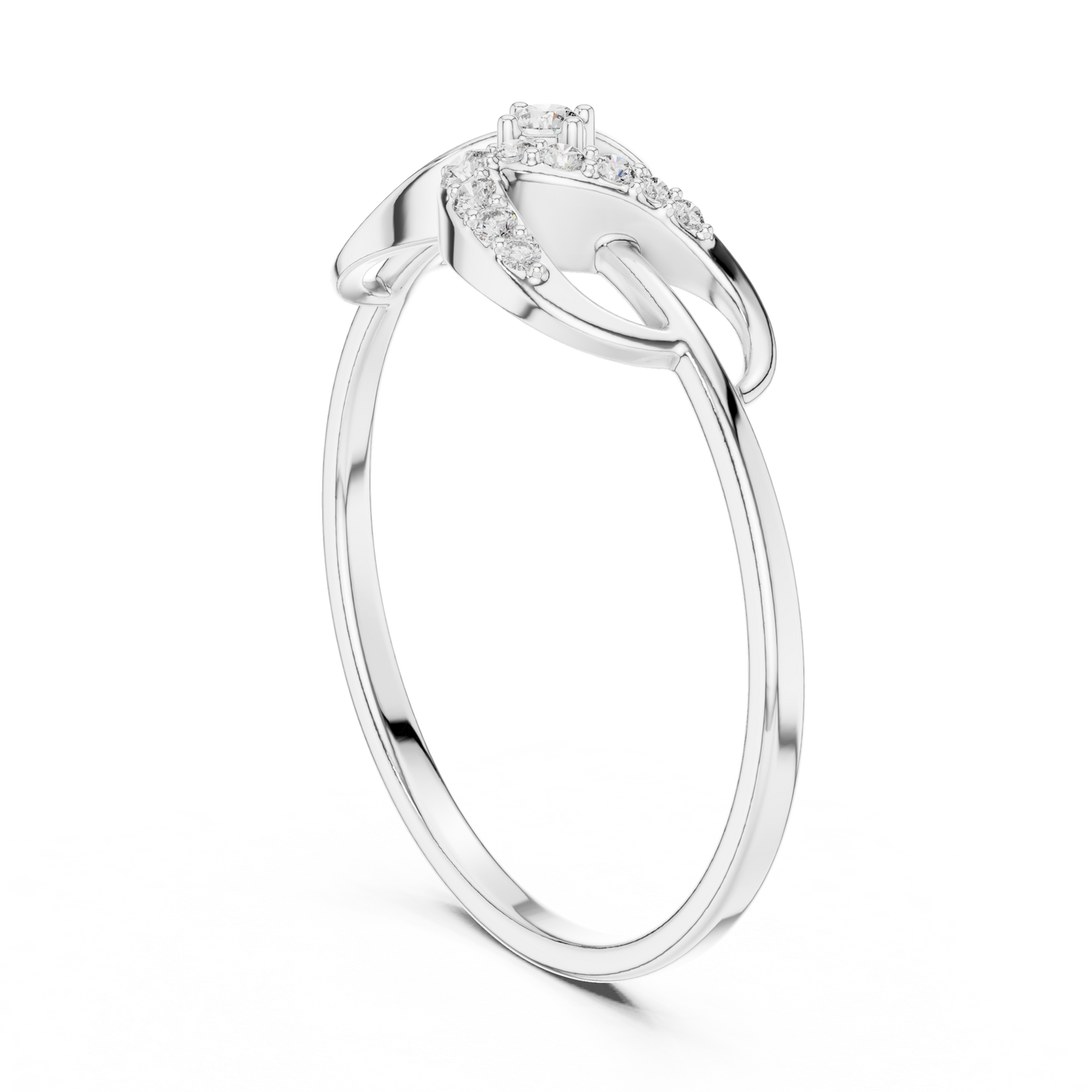 Premium infinity diamond ring crafted in Silver for eternal beauty love and commitment