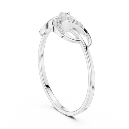 Premium infinity diamond ring crafted in Silver for eternal beauty love and commitment