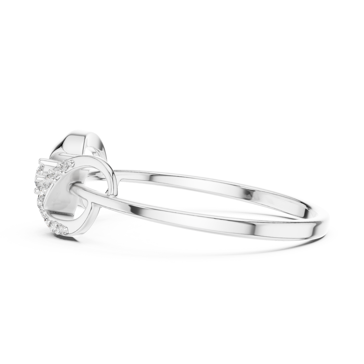 Premium infinity diamond ring crafted in Silver for eternal beauty love and commitment