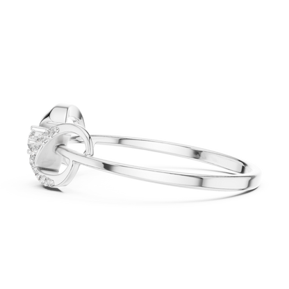 Premium infinity diamond ring crafted in Silver for eternal beauty love and commitment