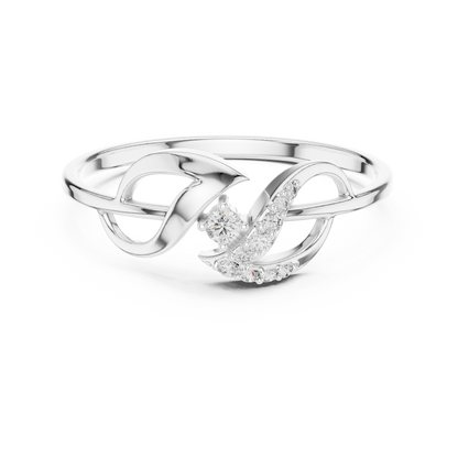 Premium infinity diamond ring crafted in Silver for eternal beauty love and commitment