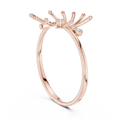 Ignite Flare Diamond Ring • Kinetic Starburst Gold Band • Modern Sculpted Jewelry