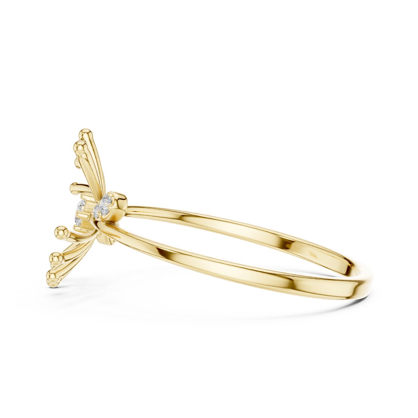 Ignite Flare Diamond Ring • Kinetic Starburst Gold Band • Modern Sculpted Jewelry