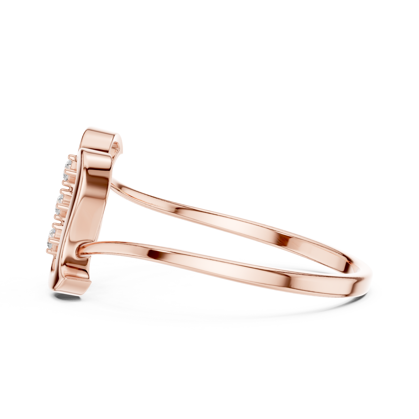 Unique wave inspired ring - Artistic form diamond shine - A statement of refined taste