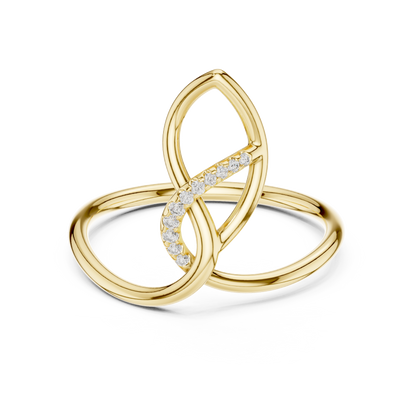 Sleek infinity inspired ring | crafted in premium gold | symbol of endless love stories