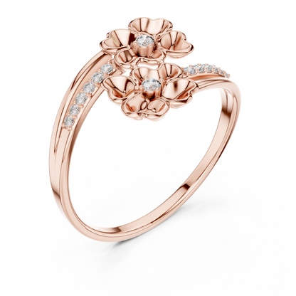 Imperial Petals of Radiant Eternity - Aurum Bloom: A Diamond Sonata - Floral Alchemy in Precious Light