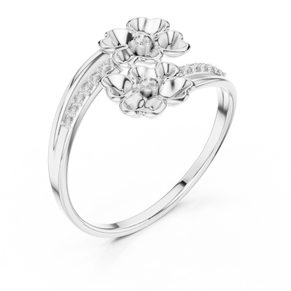 Imperial Petals of Radiant Eternity - Aurum Bloom: A Diamond Sonata - Floral Alchemy in Precious Light