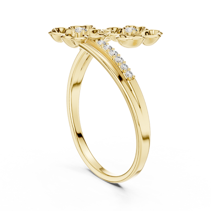 Imperial Petals of Radiant Eternity - Aurum Bloom: A Diamond Sonata - Floral Alchemy in Precious Light