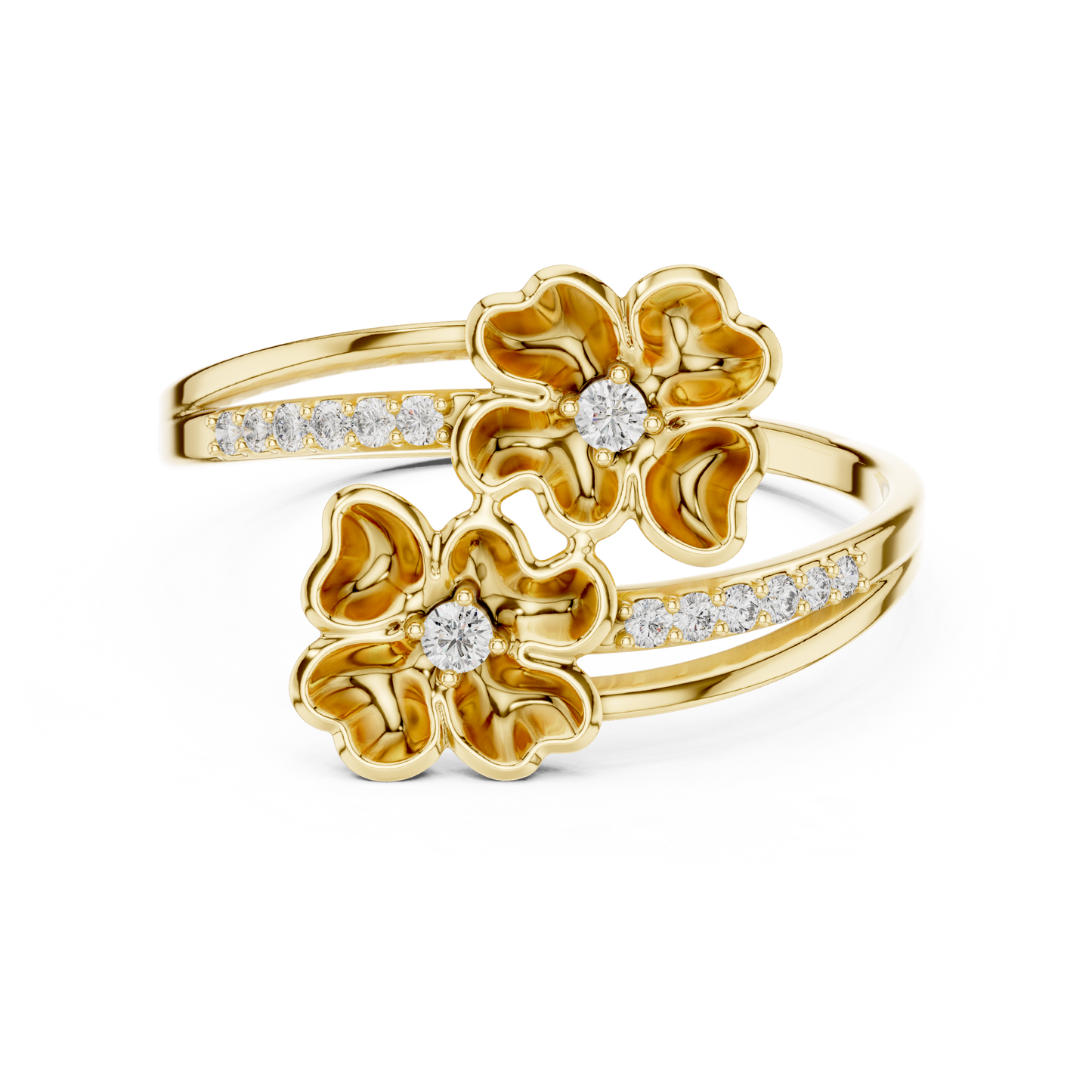 Imperial Petals of Radiant Eternity - Aurum Bloom: A Diamond Sonata - Floral Alchemy in Precious Light