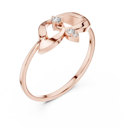 Grace meets modern beauty - Soft curves brilliant diamonds - A ring that speaks love forever