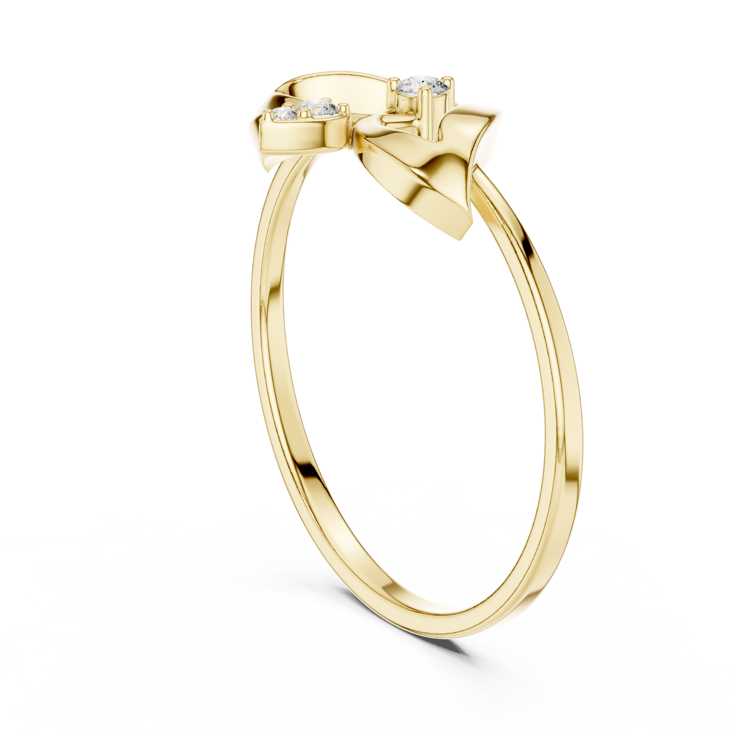 Grace meets modern beauty - Soft curves brilliant diamonds - A ring that speaks love forever