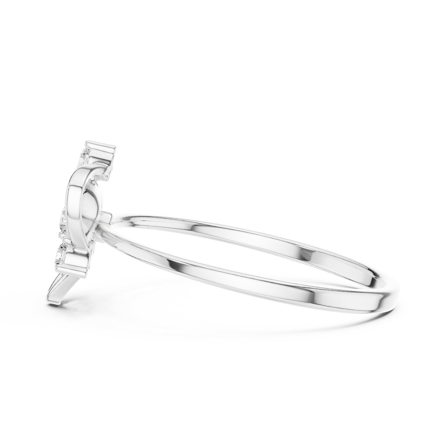 Diamond Heart Royal Ring | Pure Silver Rose Plated Premium Finish | Crafted For Strong Love Stories