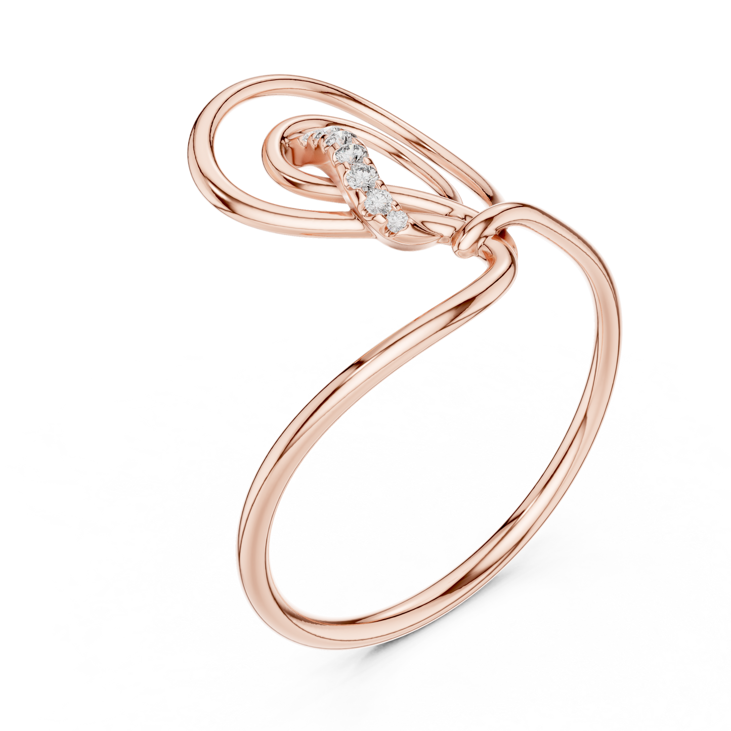 Luminara Infinity Gold Ring - Virelle Diamond Eternity Knot - Aurique Diamond Legacy Ring - Obsidian Grace Diamond Knot