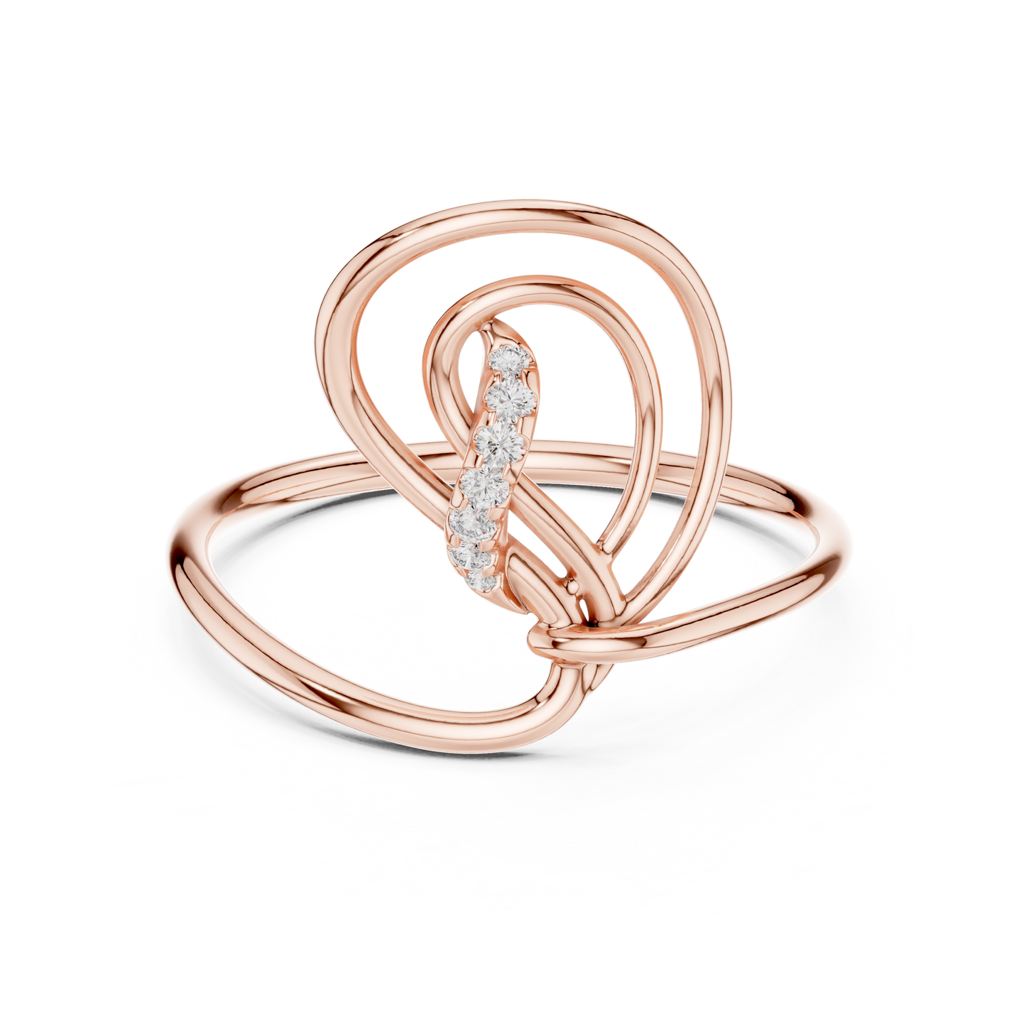 Luminara Infinity Gold Ring - Virelle Diamond Eternity Knot - Aurique Diamond Legacy Ring - Obsidian Grace Diamond Knot