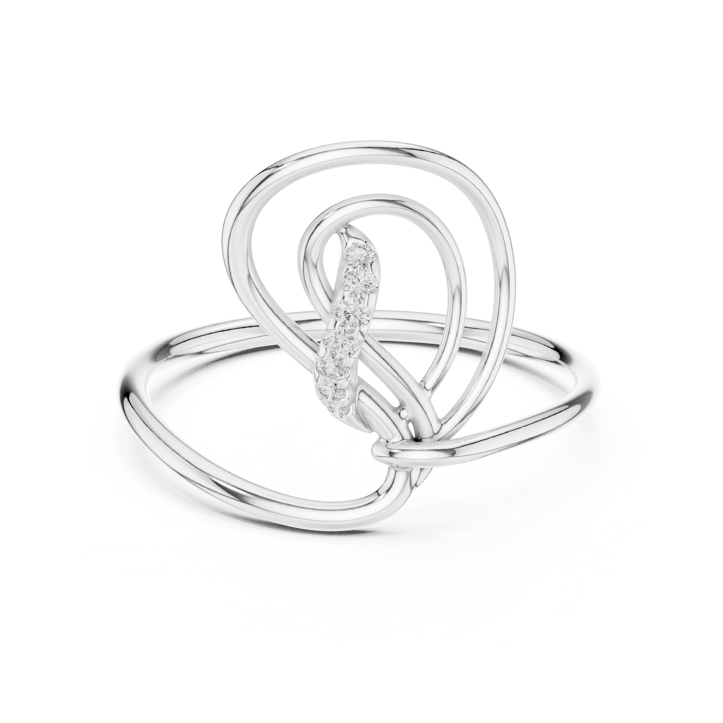 Luminara Infinity Gold Ring - Virelle Diamond Eternity Knot - Aurique Diamond Legacy Ring - Obsidian Grace Diamond Knot