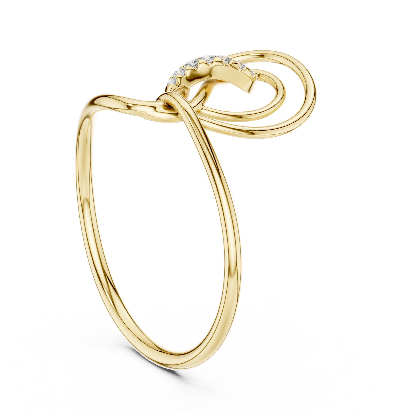 Luminara Infinity Gold Ring - Virelle Diamond Eternity Knot - Aurique Diamond Legacy Ring - Obsidian Grace Diamond Knot