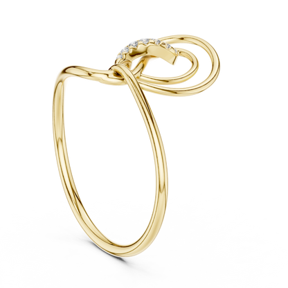 Luminara Infinity Gold Ring - Virelle Diamond Eternity Knot - Aurique Diamond Legacy Ring - Obsidian Grace Diamond Knot