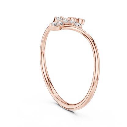 Whispering Vine Diamond Ring | Organic Floral Gold Elegance | Minimal Luxury Engagement Promise Jewelry