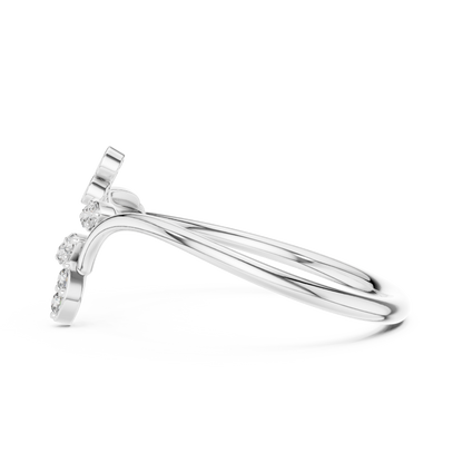 Whispering Vine Diamond Ring | Organic Floral Gold Elegance | Minimal Luxury Engagement Promise Jewelry