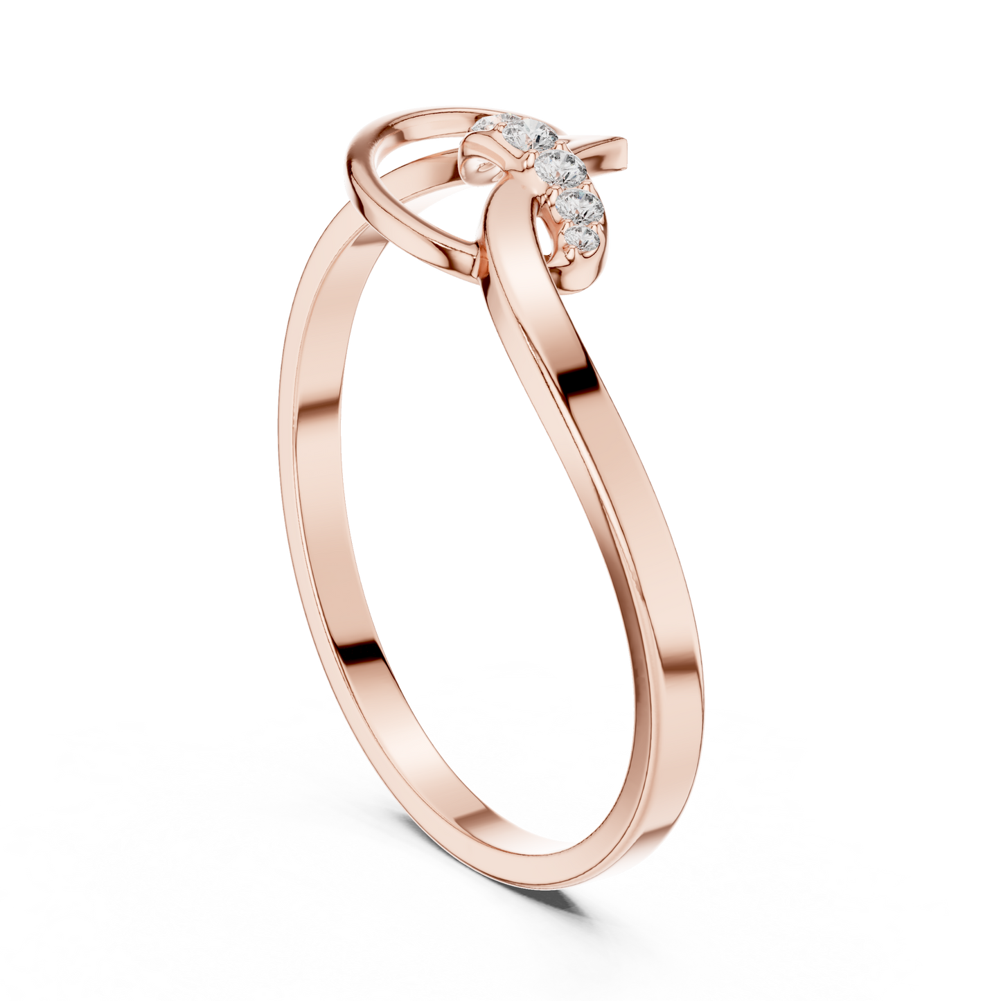 Stylish Knot Diamond | Modern Gold Ring | Premium Handmade Jewelry Collection