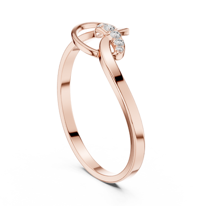 Stylish Knot Diamond | Modern Gold Ring | Premium Handmade Jewelry Collection