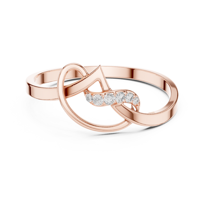 Stylish Knot Diamond | Modern Gold Ring | Premium Handmade Jewelry Collection