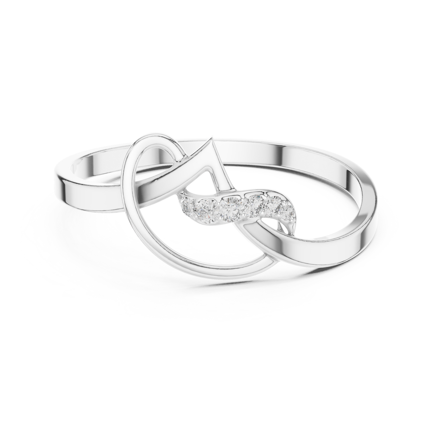 Stylish Knot Diamond | Modern Gold Ring | Premium Handmade Jewelry Collection