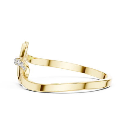 Stylish Knot Diamond | Modern Gold Ring | Premium Handmade Jewelry Collection