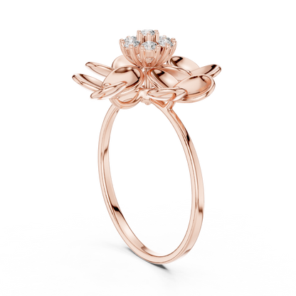 Exquisite floral diamond jewelry | ring with smooth finish | ideal for gifting special moments