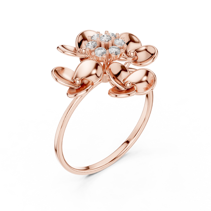 Exquisite floral diamond jewelry | ring with smooth finish | ideal for gifting special moments