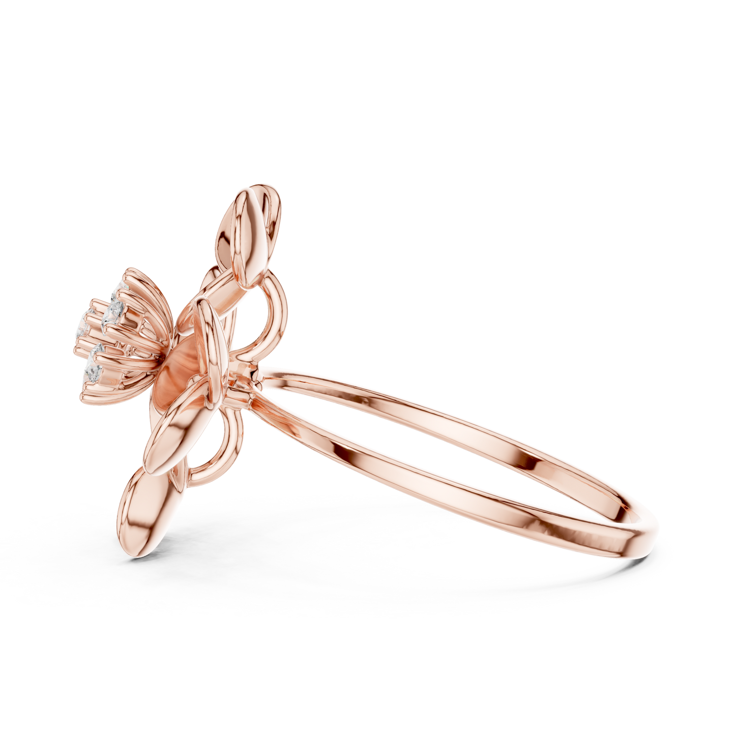 Exquisite floral diamond jewelry | ring with smooth finish | ideal for gifting special moments