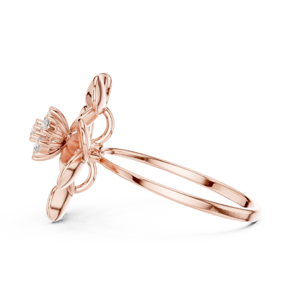 Exquisite floral diamond jewelry | ring with smooth finish | ideal for gifting special moments