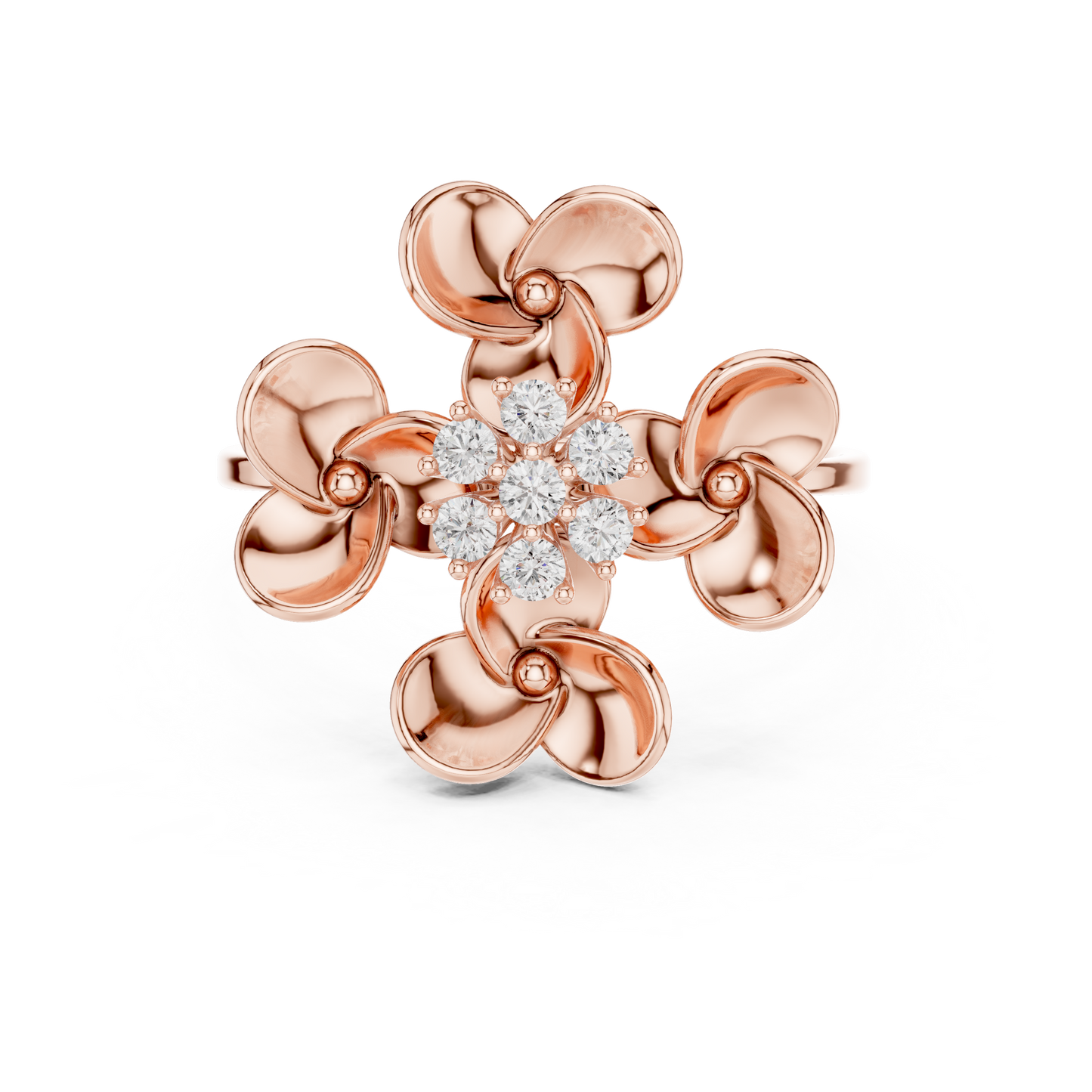 Exquisite floral diamond jewelry | ring with smooth finish | ideal for gifting special moments