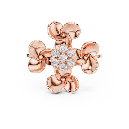 Exquisite floral diamond jewelry | ring with smooth finish | ideal for gifting special moments