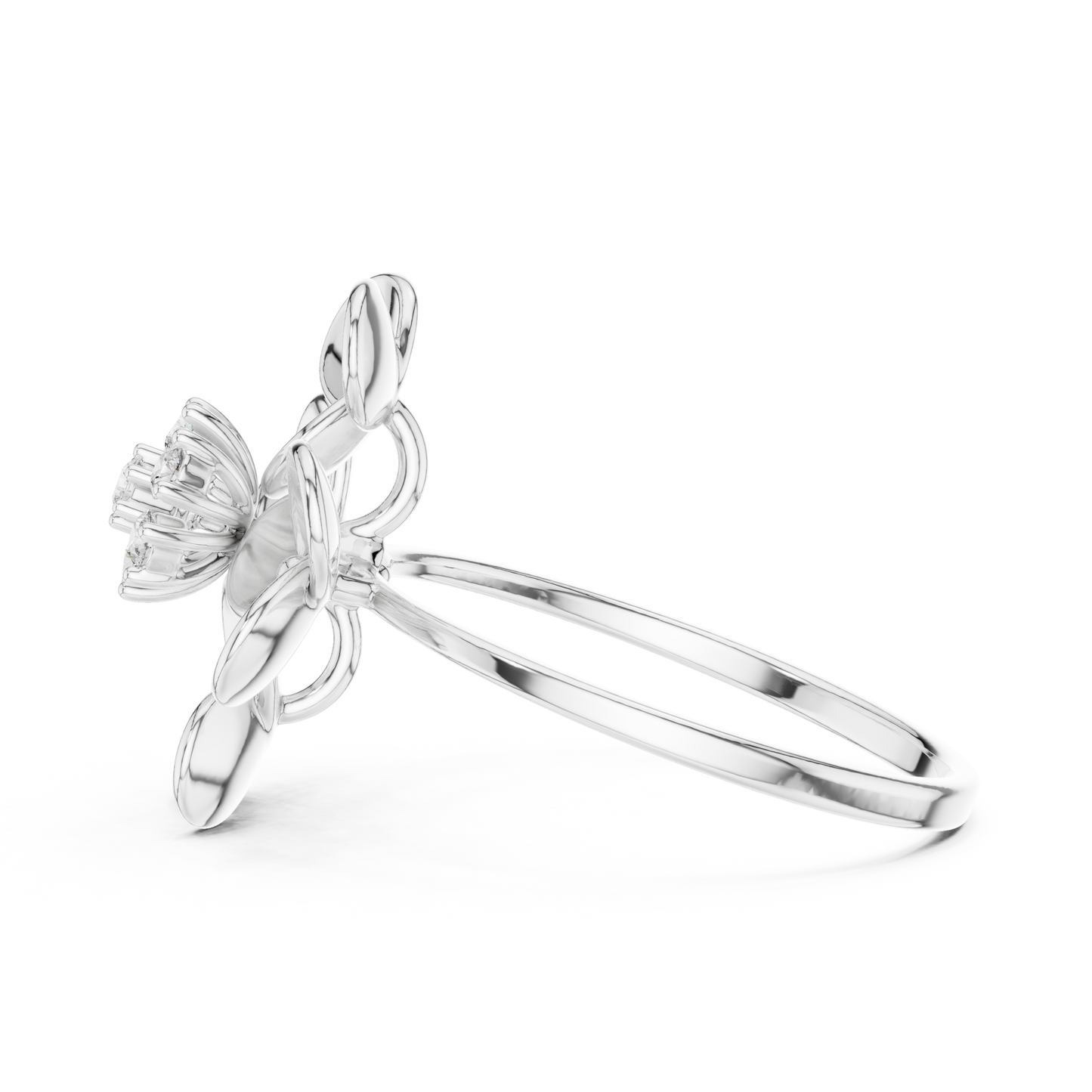 Exquisite floral diamond jewelry | ring with smooth finish | ideal for gifting special moments