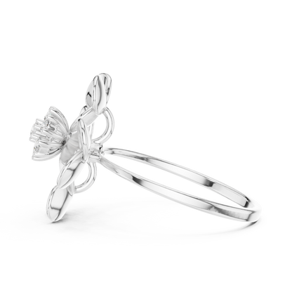 Exquisite floral diamond jewelry | ring with smooth finish | ideal for gifting special moments