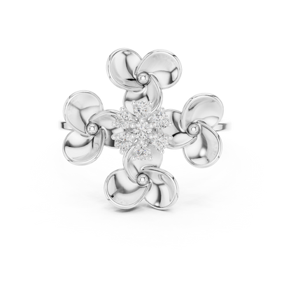 Exquisite floral diamond jewelry | ring with smooth finish | ideal for gifting special moments