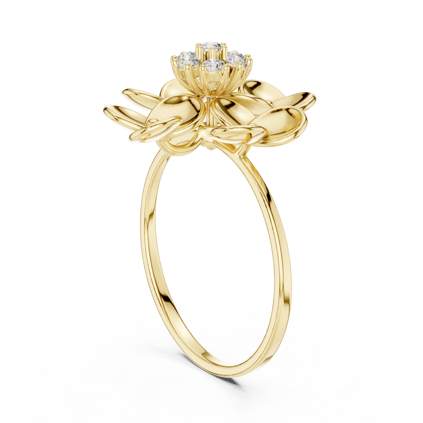 Exquisite floral diamond jewelry | ring with smooth finish | ideal for gifting special moments