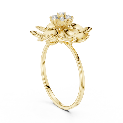 Exquisite floral diamond jewelry | ring with smooth finish | ideal for gifting special moments