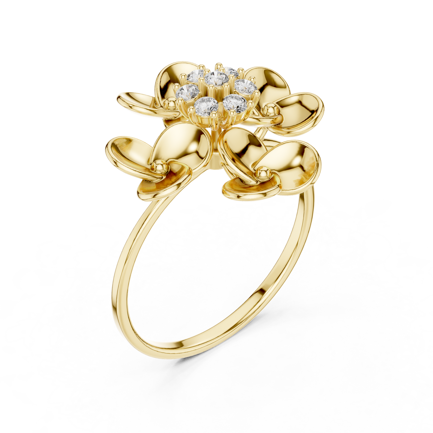 Exquisite floral diamond jewelry | ring with smooth finish | ideal for gifting special moments