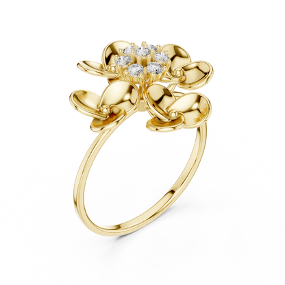 Exquisite floral diamond jewelry | ring with smooth finish | ideal for gifting special moments