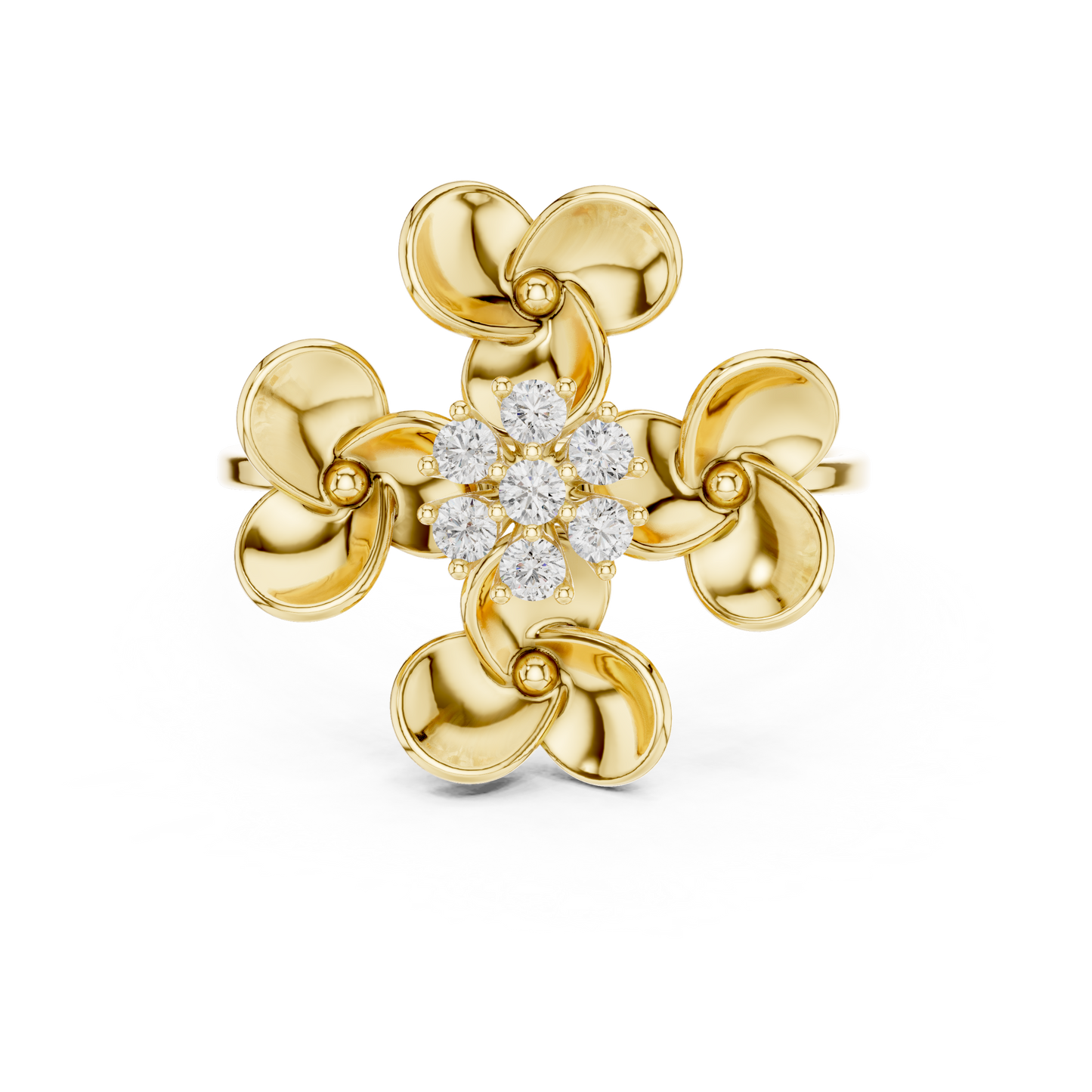 Exquisite floral diamond jewelry | ring with smooth finish | ideal for gifting special moments