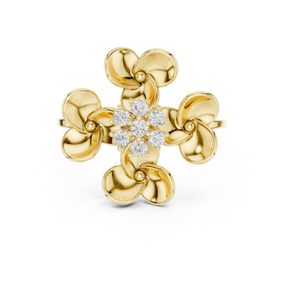 Exquisite floral diamond jewelry | ring with smooth finish | ideal for gifting special moments