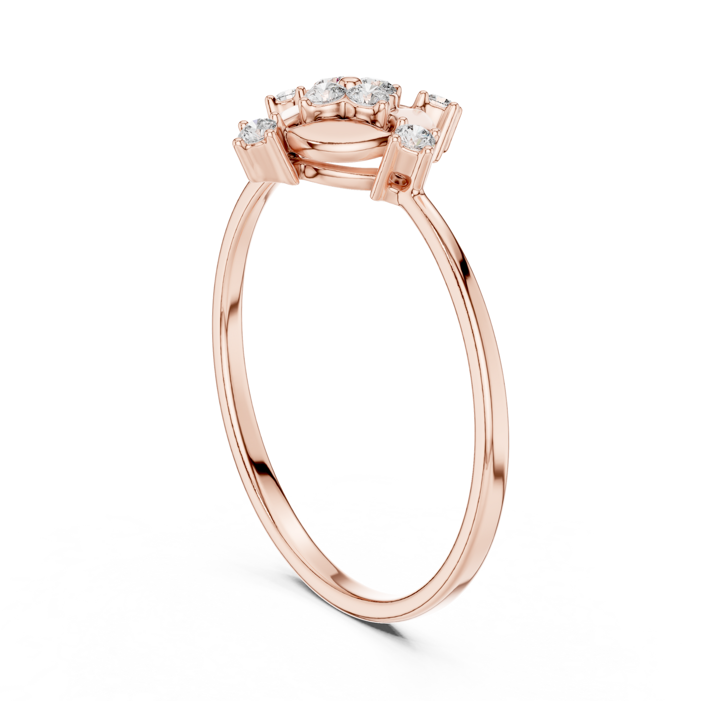 Rare Floral Diamond Ring - Royal 925 Sterling Silver Elegance - Luxury Crafted For Modern Queens