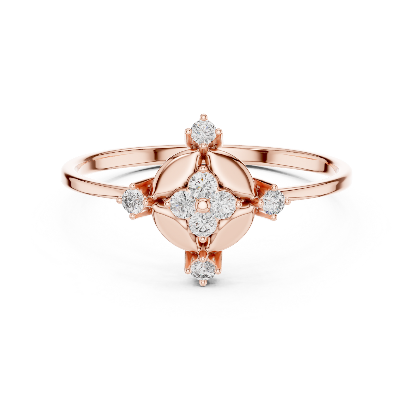 Rare Floral Diamond Ring - Royal 925 Sterling Silver Elegance - Luxury Crafted For Modern Queens