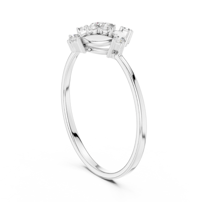 Rare Floral Diamond Ring - Royal 925 Sterling Silver Elegance - Luxury Crafted For Modern Queens