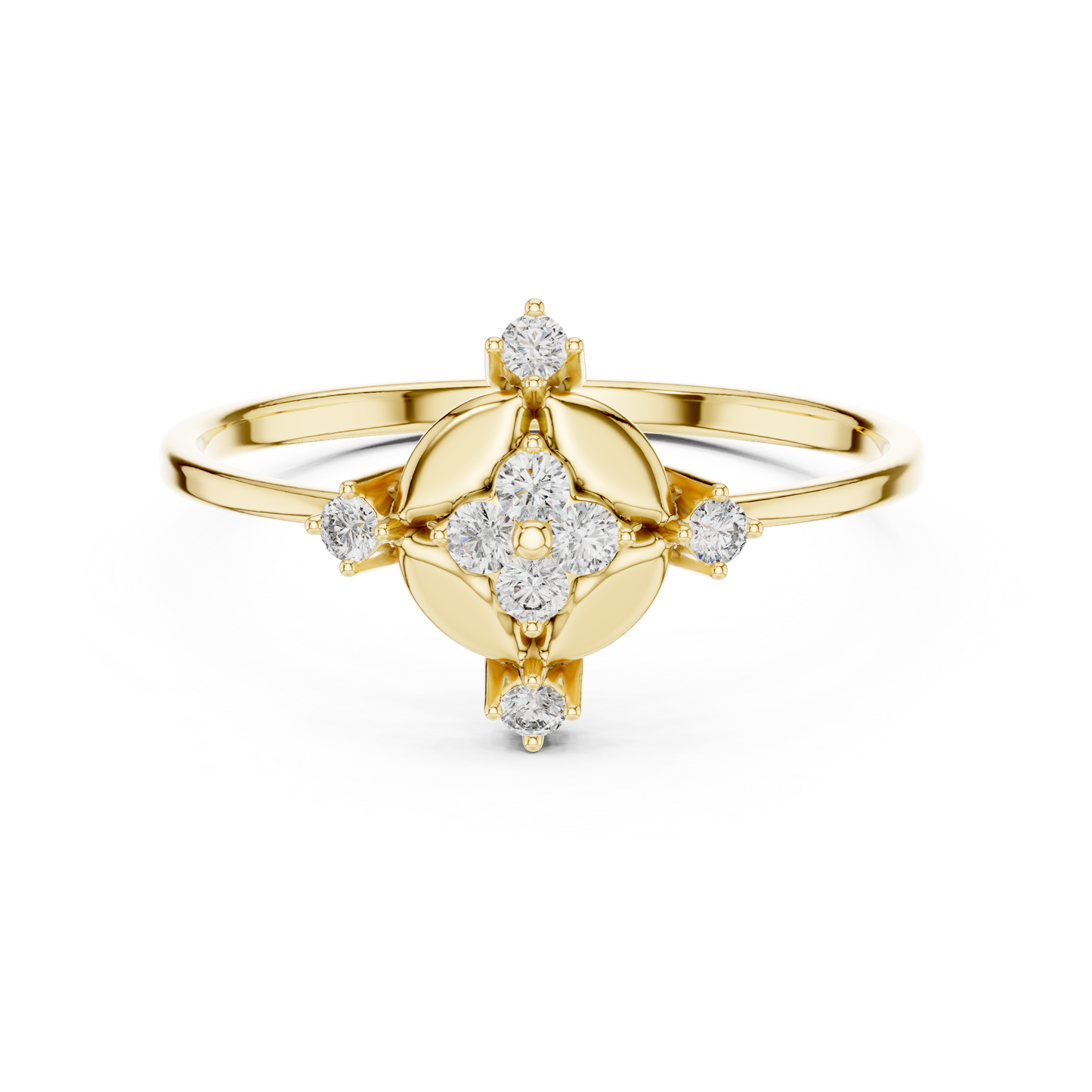 Rare Floral Diamond Ring - Royal 925 Sterling Silver Elegance - Luxury Crafted For Modern Queens
