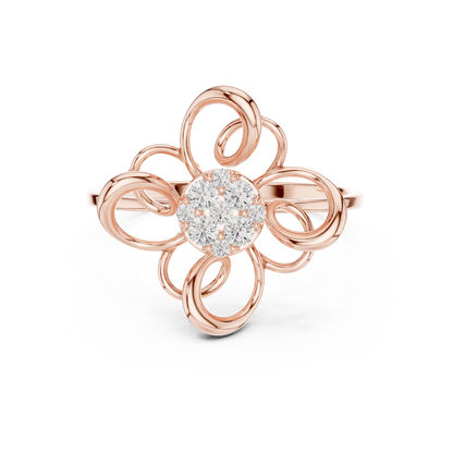 Supreme Bloom Diamond Ring | Premium 925 Sterling Silver Couture Craft | Unmatched Sparkle For Elite Style